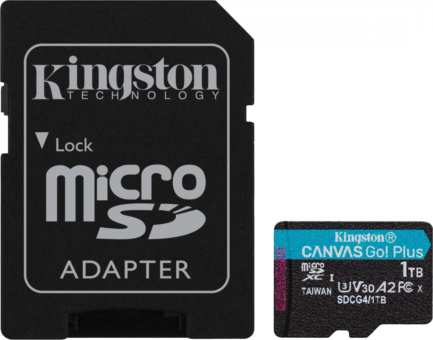 Kingston MicroSDXC karta 1TB Canvas Go! Plus, R:200/W:160MB/s, Class 10, UHS-I, U3, V30, A2 + Adaptér