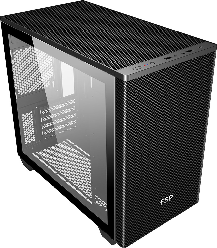 FSP CST360B/Micro Tower/Transpar./Černá