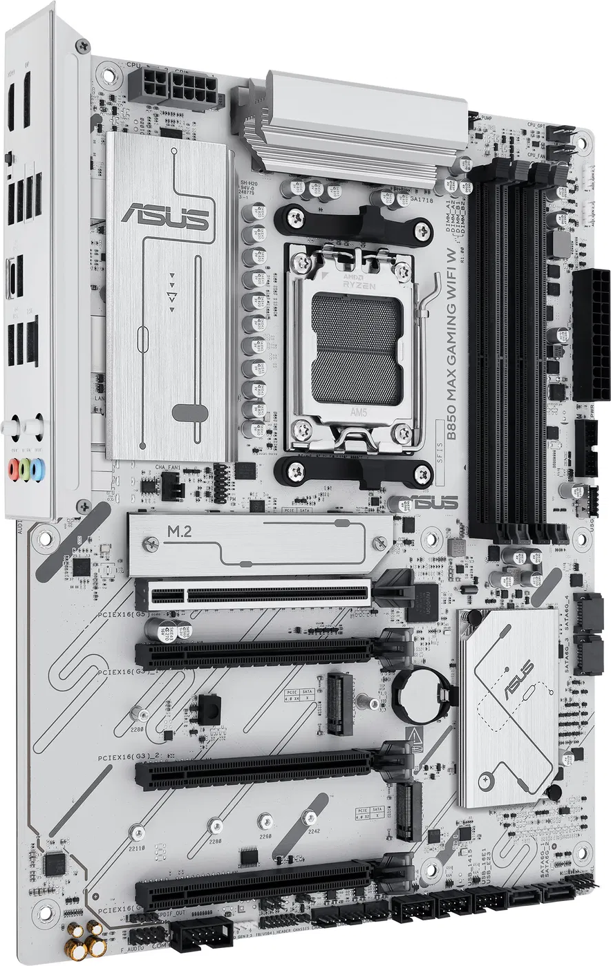 ASUS MB Sc AM5 B850 MAX GAMING WIFI W, AMD B850, 4xDDR5, 1xDP, 1xHDMI, WiFi, ATX