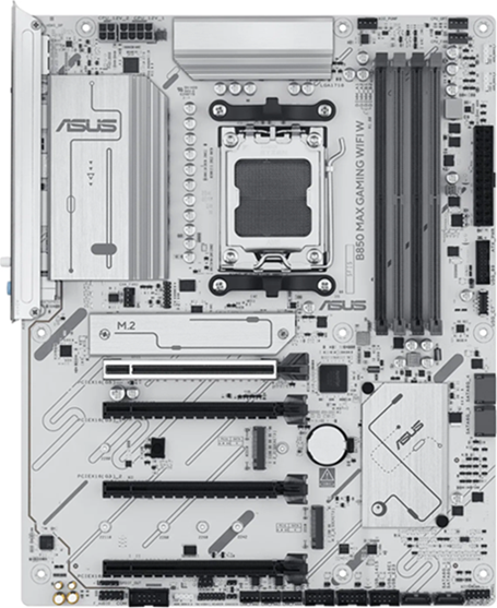 ASUS MB Sc AM5 B850 MAX GAMING WIFI W, AMD B850, 4xDDR5, 1xDP, 1xHDMI, WiFi, ATX