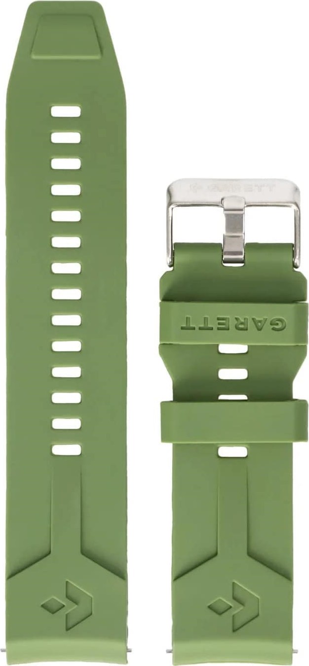 Garett univerzální řemínek 22 mm, zelený silikonový