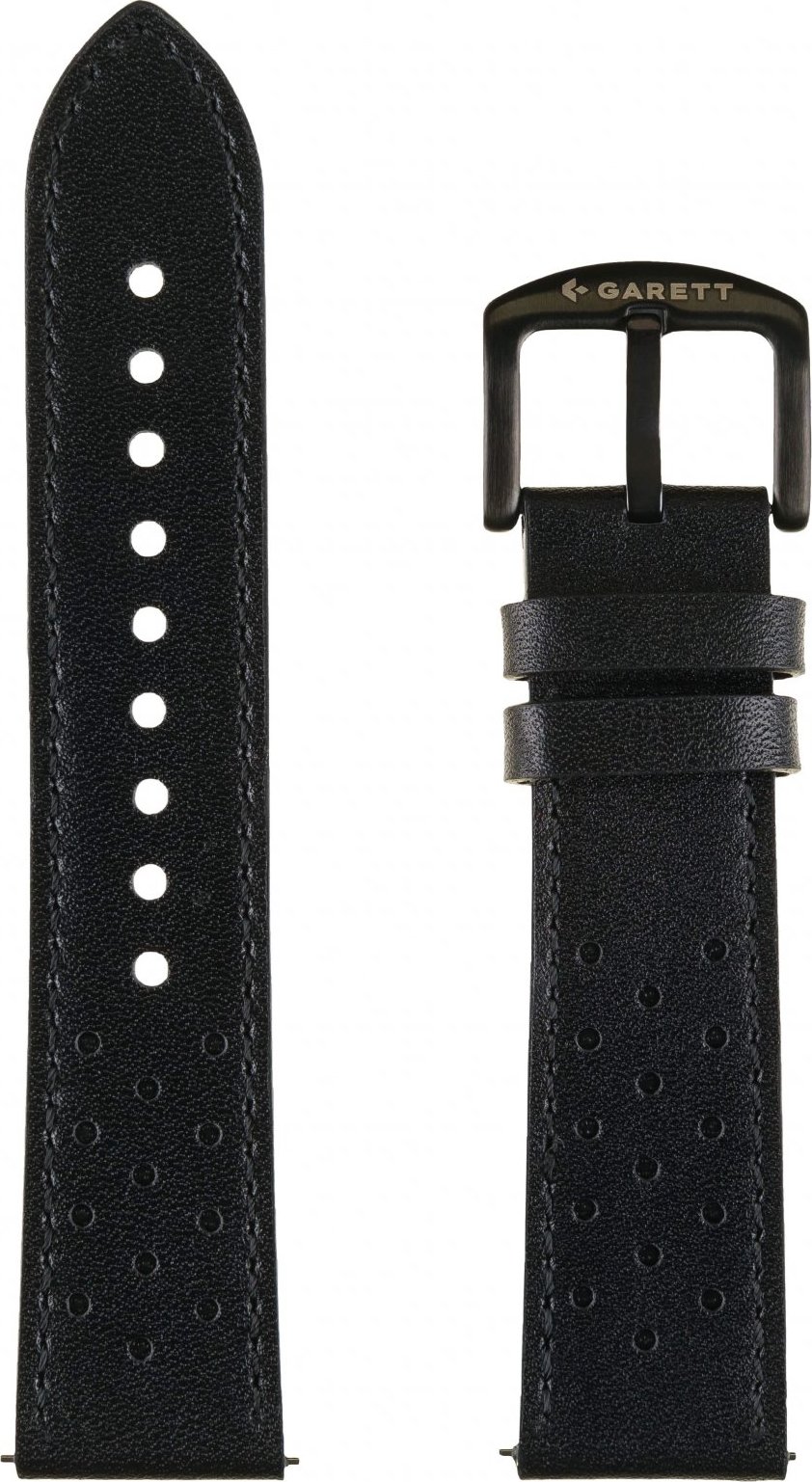 Garett univerzální řemínek 22 mm, černý kožený