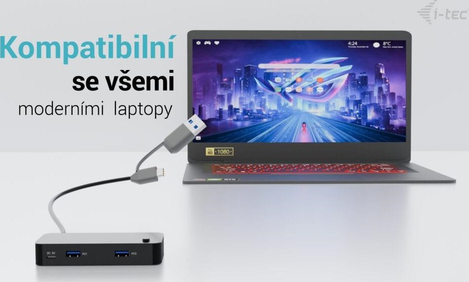 i-tec Universal KVM HUB 2x USB-C + 2x USB-A 3.0 Port