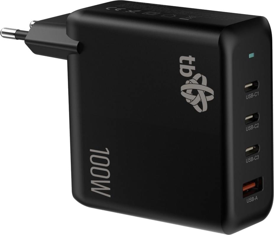 TB TOUCH TB 3x USB-C + 1x USB-A nabíječka, GaN, 100W, černá