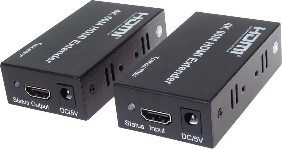 PremiumCord HDMI2.0 extender na 60m přes jeden kabel Cat5e/Cat6/Cat7