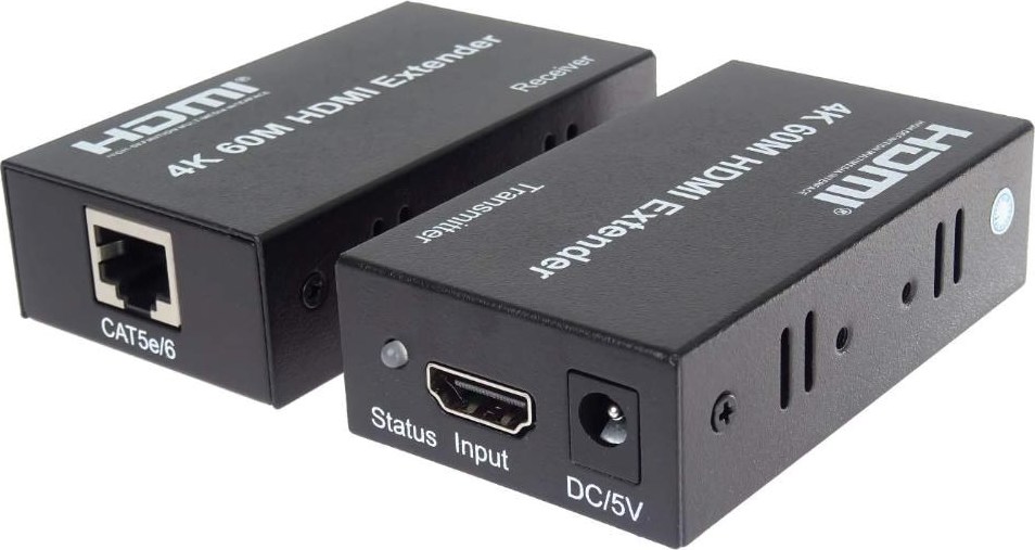 PremiumCord HDMI2.0 extender na 60m přes jeden kabel Cat5e/Cat6/Cat7