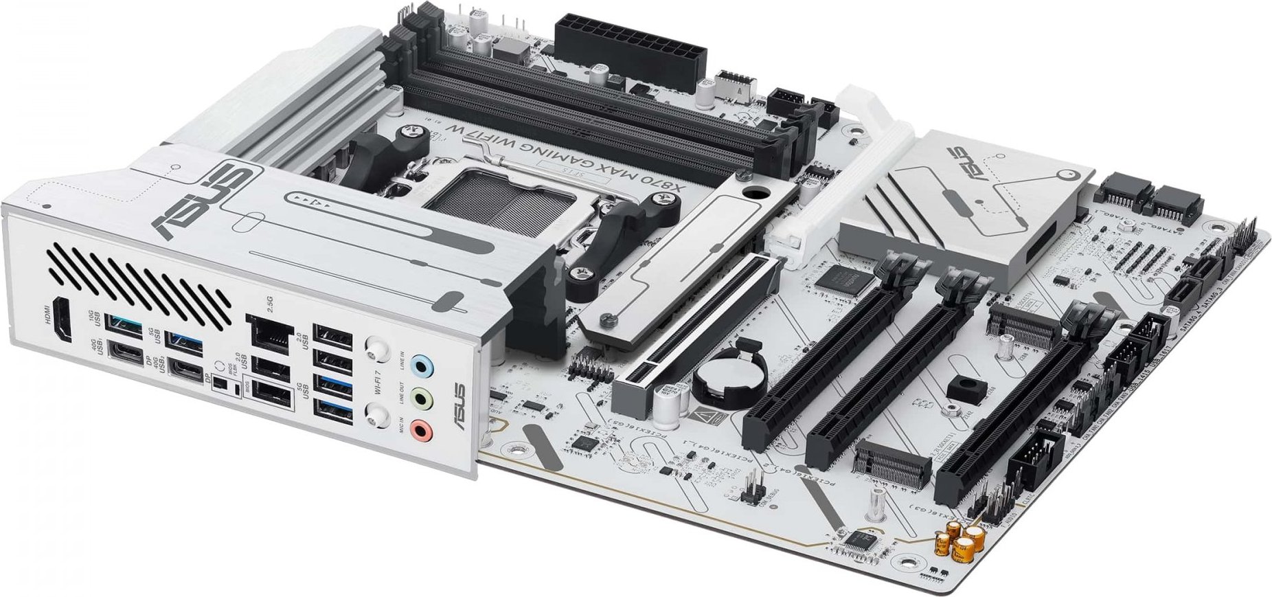 ASUS MB Sc AM5 X870 MAX GAMING WIFI7 W, AMD X870, 4xDDR5, 2xUSB4, 1xHDMI, WiFi
