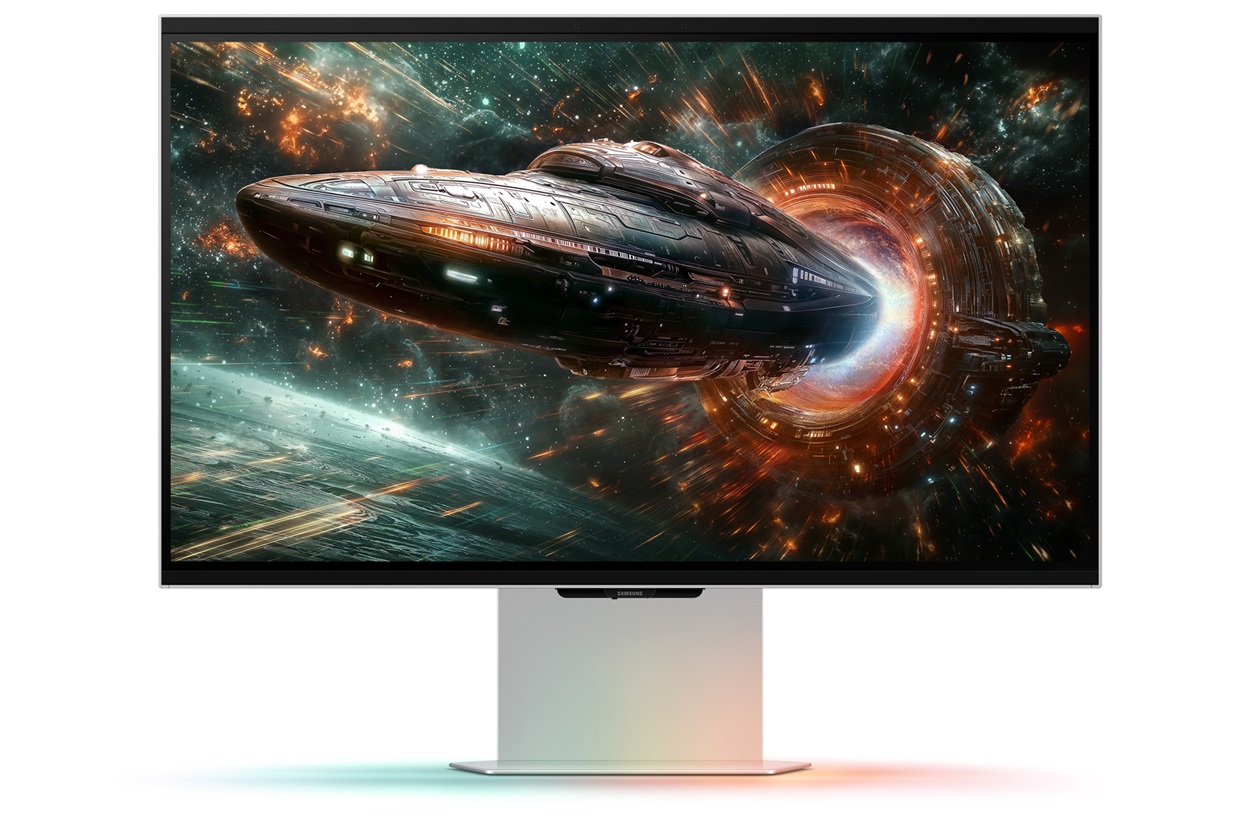 SAMSUNG MT LED LCD 27" Odyssey 3D (G90XF) - 3840x2160, 350Hz, IPS, HDR10+ Gaming, Konverze 2D->3D non-DRM video, 2xkamer