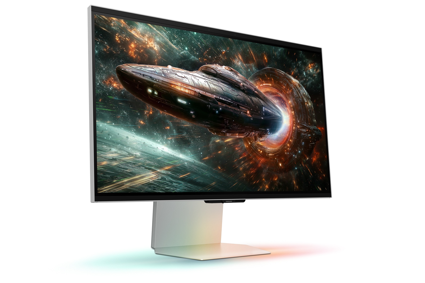 SAMSUNG MT LED LCD 27" Odyssey 3D (G90XF) - 3840x2160, 350Hz, IPS, HDR10+ Gaming, Konverze 2D->3D non-DRM video, 2xkamer