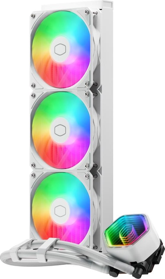 CoolerMaster Cooler Master vodní chladič MasterLiquid 360 Core II, 3x120mm, LGA1851, AM5, bílá