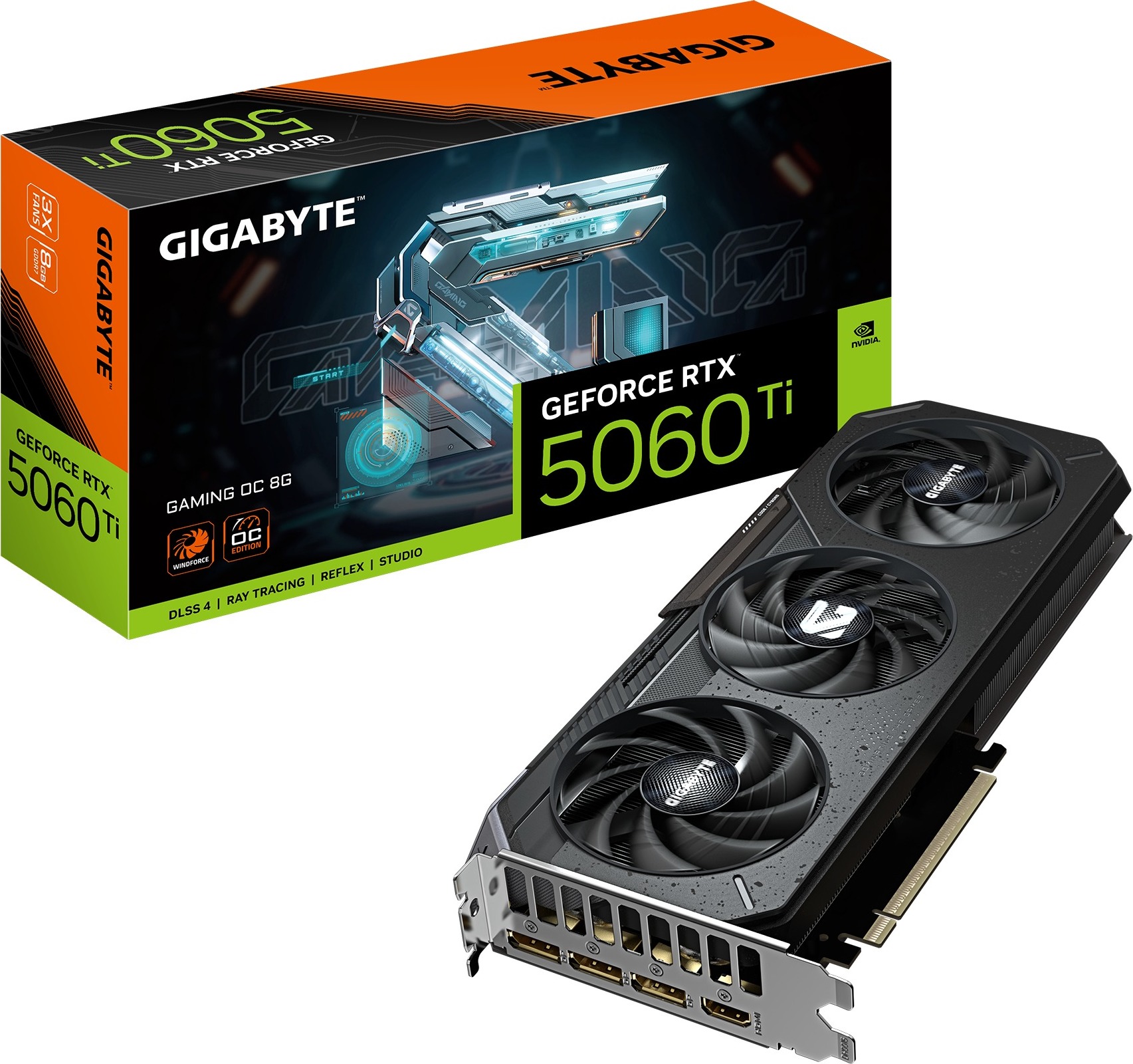 GIGABYTE VGA NVIDIA GeForce RTX 5060 Ti GAMING OC 8G, 8G GDDR7, 3xDP, 1xHDMI