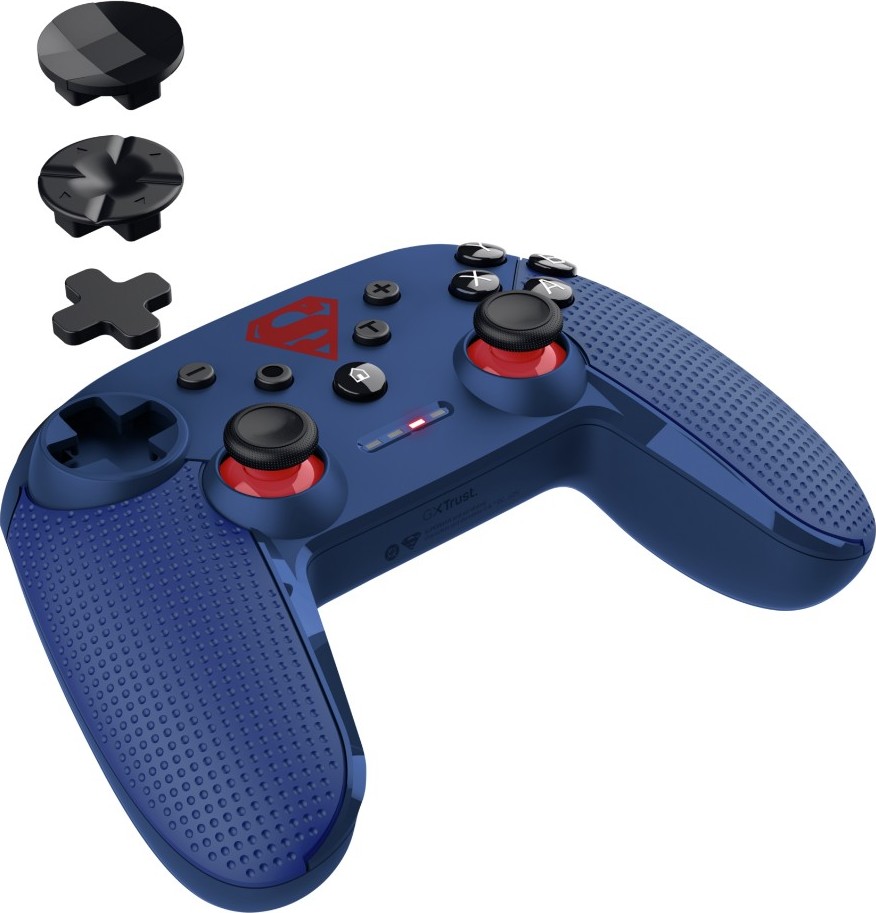 TRUST Gamepad GXT 542SM Muta Superman, pro Nintendo Switch, Bluetooth, modrá