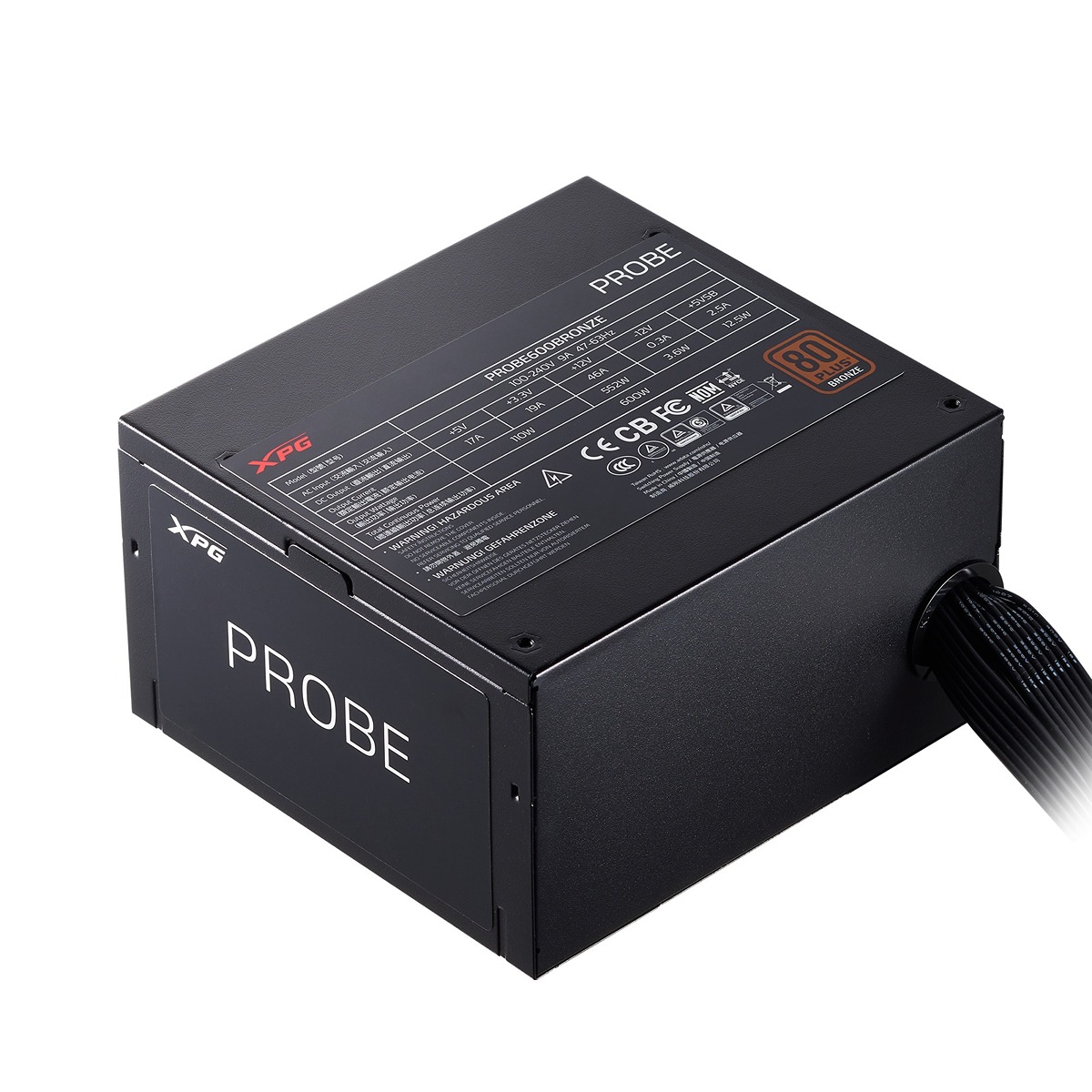ADATA XPG zdroj PROBE 600W, 80+ BRONZE, 120mm, ATX