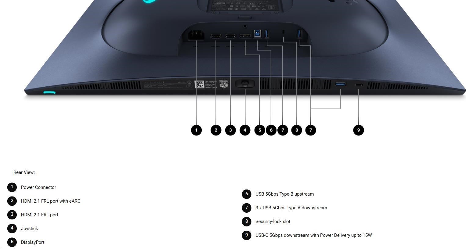 DELL LCD GAME-AW2725Q - 27"/OLED/3840x2160/16:9/240Hz/0.03ms/1500000:1/250 cd/m2/HDMI/DP/PIVOT/VESA/3YNBD (210-BQWV)