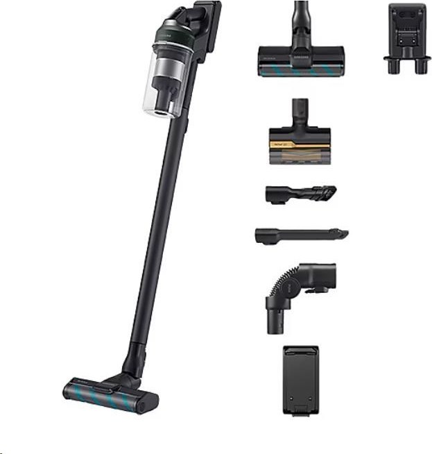 Samsung 2-in-1 stick vacuum Battery Dry Bagless 580 W Black, Chrome, Green, Wood, EU