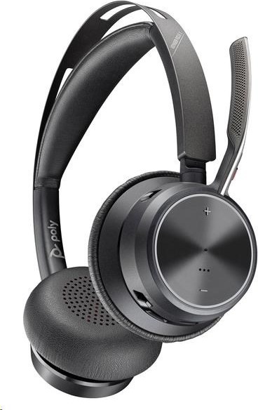 HP Inc. Poly Voyager Focus 2 bezdrátová náhlavní souprava, USB-A/C adaptér, stereo