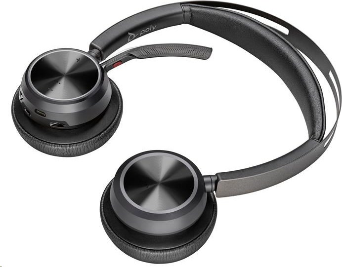 HP Inc. Poly Voyager Focus 2 bezdrátová náhlavní souprava, USB-A/C adaptér, stereo