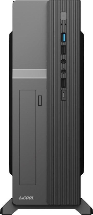 1stCOOL skříň COMPACT 1, Micro Tower, AU, USB 3.0, USB-C, CR, 1x 80mm Fan, černá