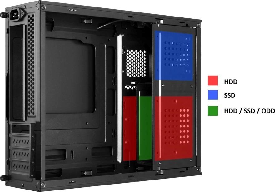 1stCOOL skříň COMPACT 1, Micro Tower, AU, USB 3.0, USB-C, CR, 1x 80mm Fan, černá