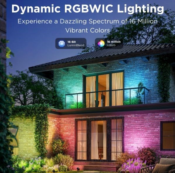 Govee RGBWW Smart zahradní reflektory 750lm 2ks Matter
