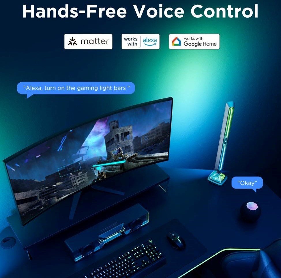 Govee Smart RGBIC Gaming Pro světelné panely Matter