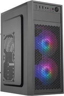 EUROCASE skříň ML N6-530B, ATX, 2x USB-A, 1x USB-C, 2x 120mm ARGB Fan, černá