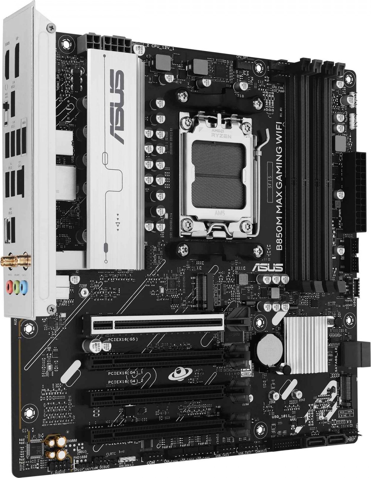ASUS MB Sc AM5 B850M MAX GAMING WIFI, AMD B850, 4xDDR5, 1xDP, 1xHDMI, WiFi, mATX