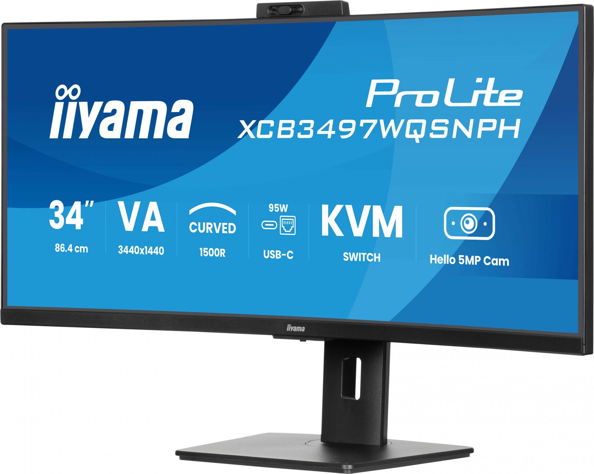 iiyama ProLite/XCB3497WQSNPH-B1/34"/VA/wQHD/120Hz/0,4ms/Black/3R