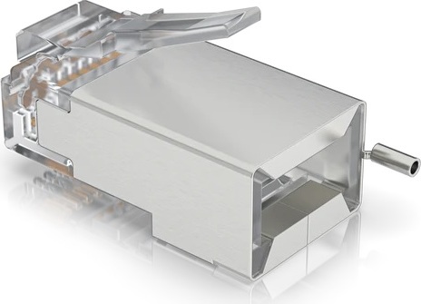 Ubiquiti UISP-Connector-SHD - STP RJ45 konektor, Cat5, 8p8c, drát, pozlacený, AWG24 (100ks)