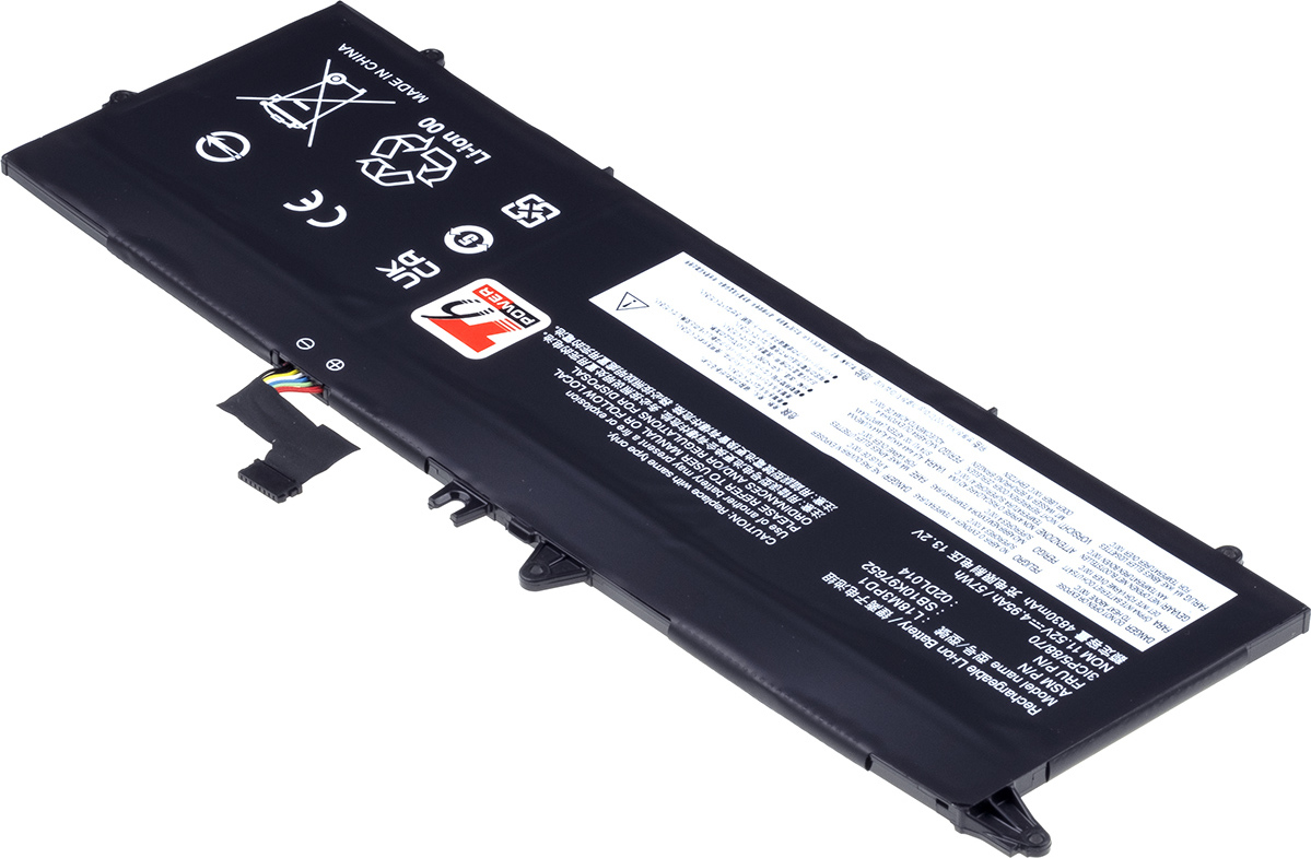 Baterie T6 Power pro Lenovo ThinkPad T490s, T495s, T14s Gen 1, 4950mAh, 57Wh, 3cell, Li-Pol