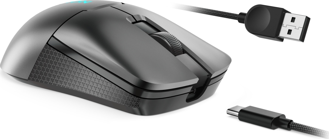 Lenovo Legion M600s/Herní/Optická/Pro praváky/19 000 DPI/Drátová+bezdrátová/Šedá