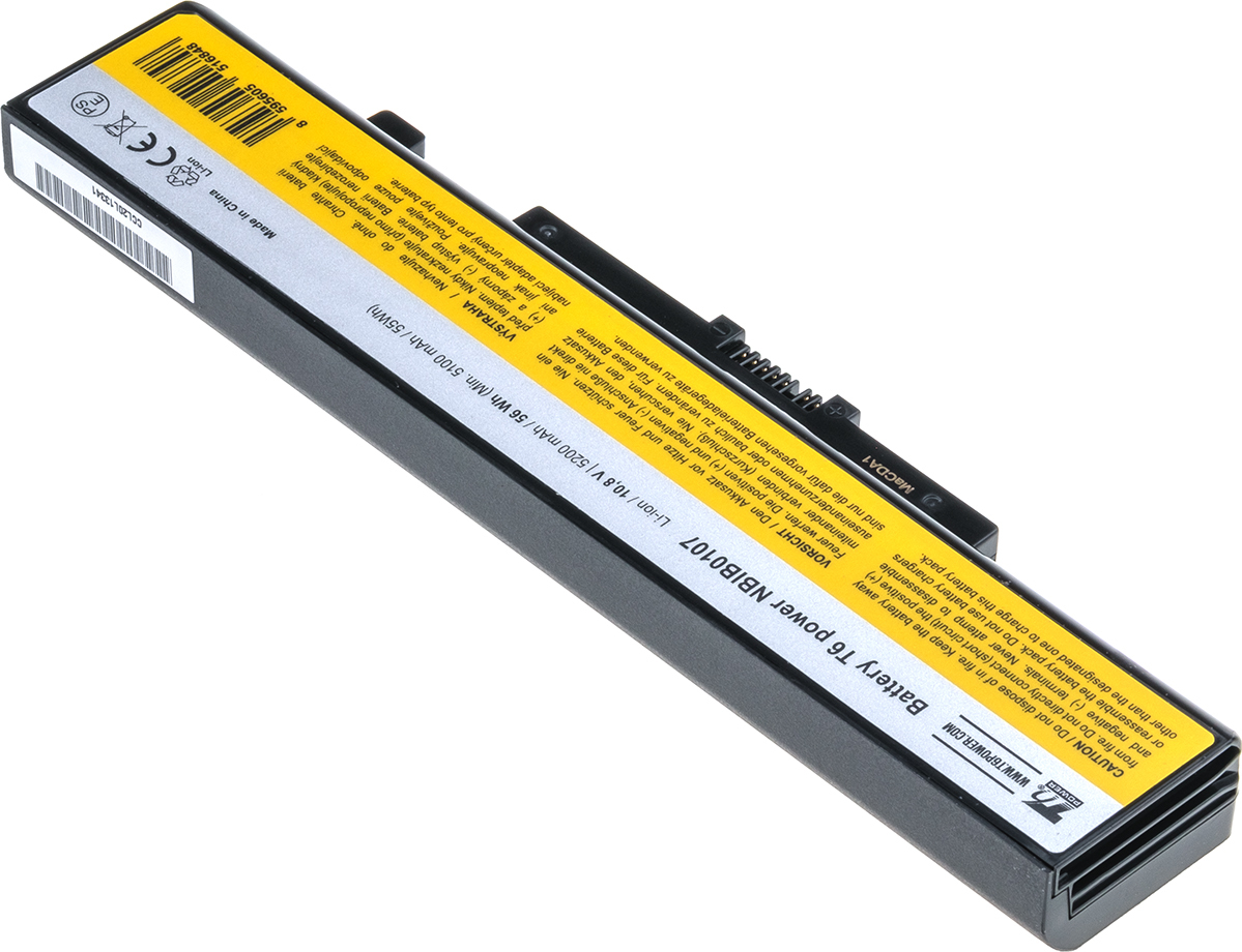 Baterie T6 Power Lenovo IdeaPad B480, B580, G480, B590, Z480, V480, Edge E530, 5200mAh, 56Wh, 6cell