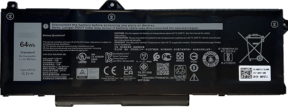 Dell Baterie 4-cell 64W/HR LI-ON pro Latitude 5421,5521, 5431, 5531, Precision 3470, 3561,3571