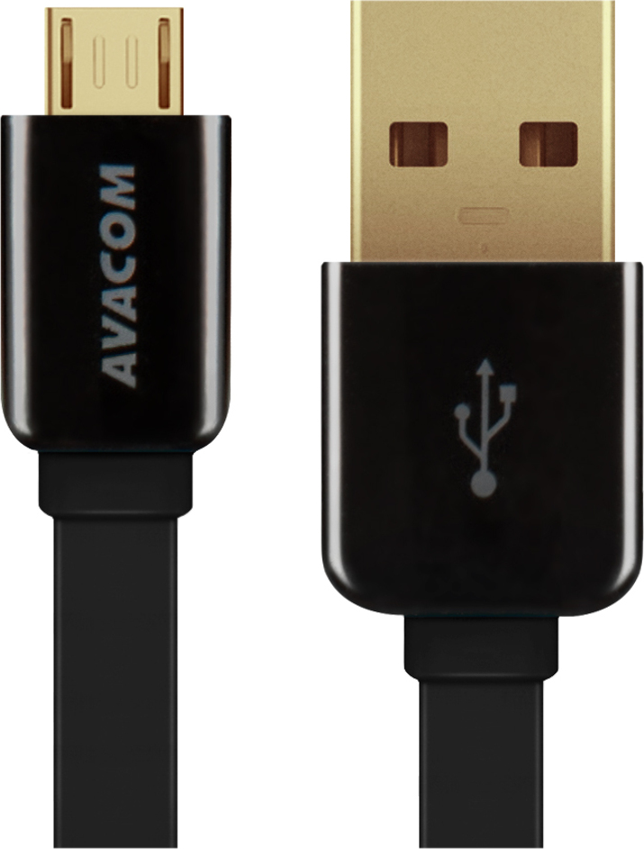AVACOM MIC-120K USB - kábel Micro USB, 120 cm, čierny