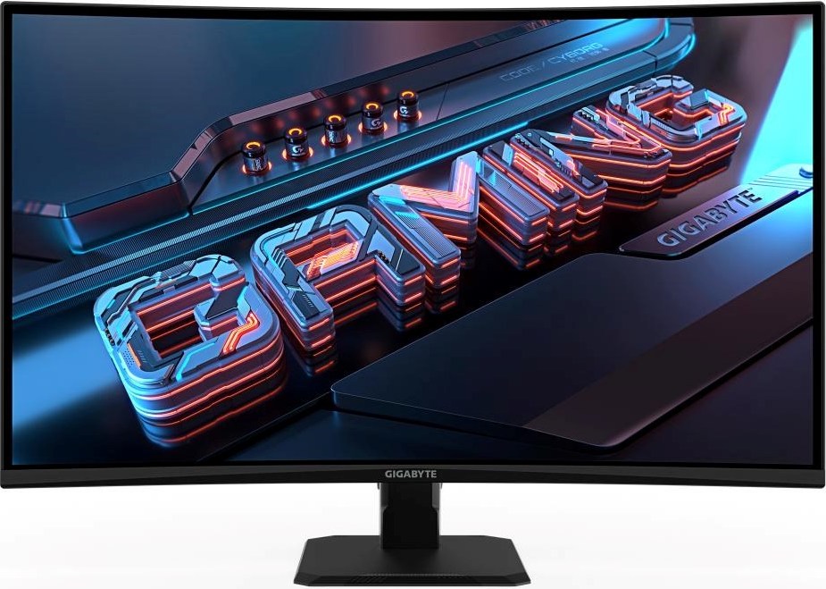 GIGABYTE LCD - 32" Gaming monitor GS32QCA, Prohnutý VA 1500R, 2560x1440 QHD, 180Hz, 3500:1, 250cd/m2, 1ms, 2xHDMI, 1xDP