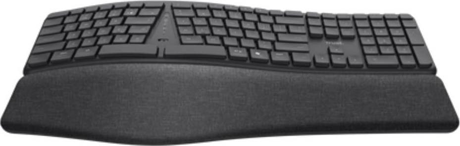 TRUST klávesnice Keyra, Ergonomická, Bezdrátová, US, černá