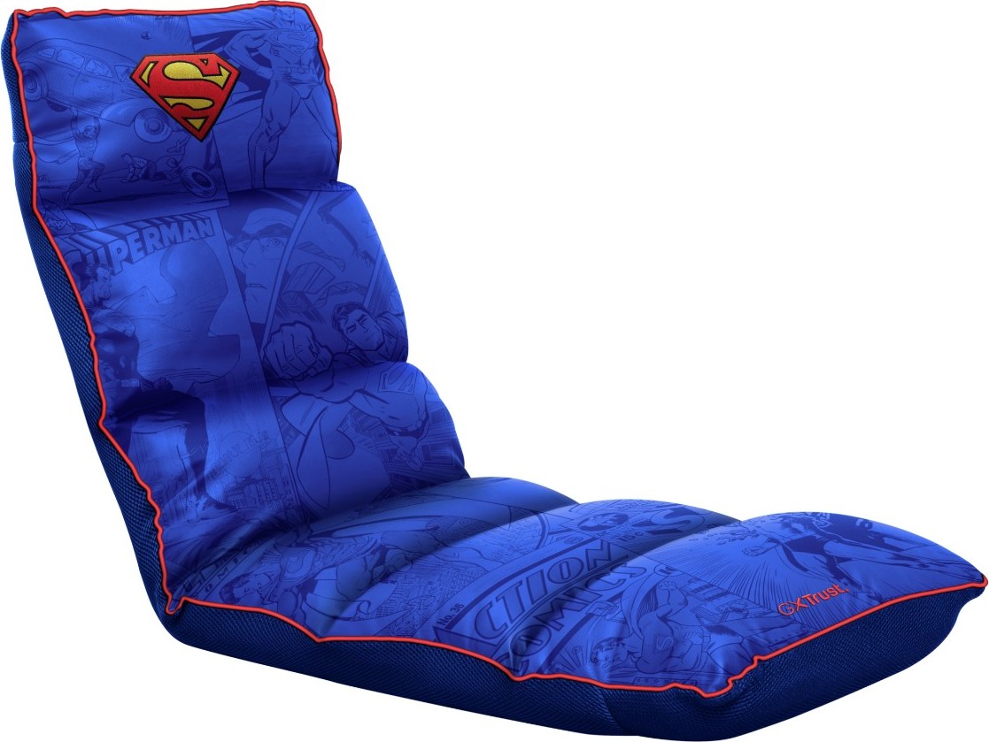 TRUST herní židle GXT 718SM RAYZEE Skládací podlahová židle, Superman, modrá