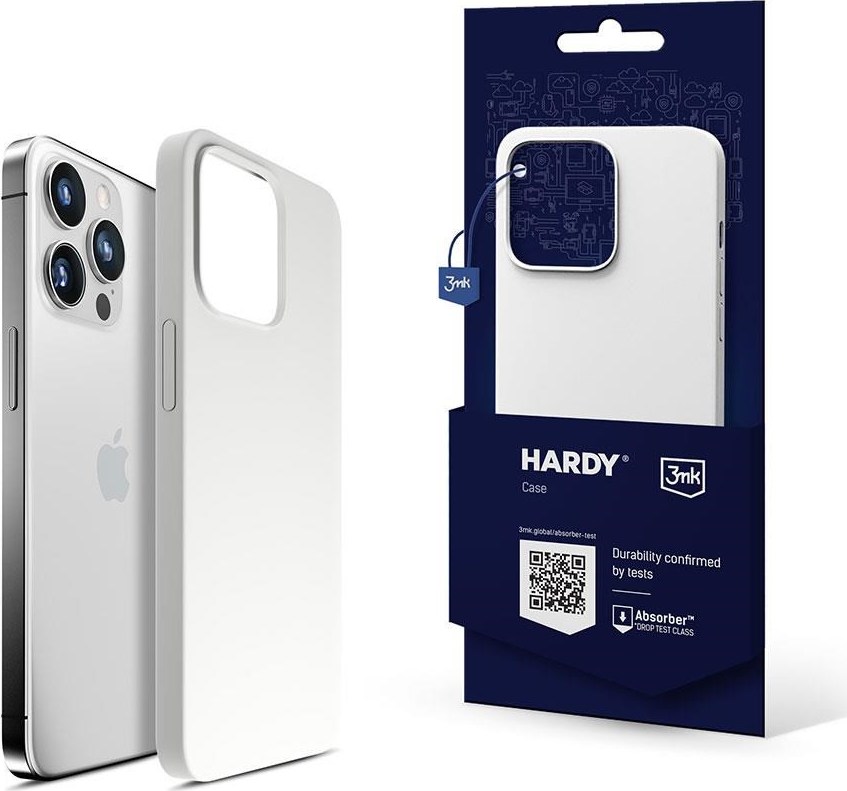 3mk ochranný kryt HARDY Silicone MagCase pro Apple iPhone 15 Pro, Silver-White