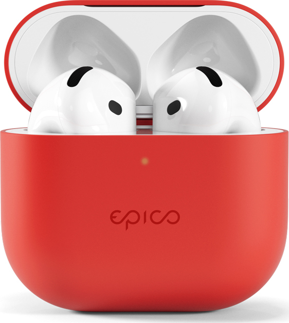 Epico silikonové pouzdro pro AirPods 4 - červená