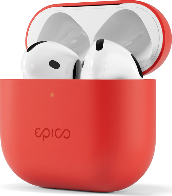 Epico silikonové pouzdro pro AirPods 4 - červená