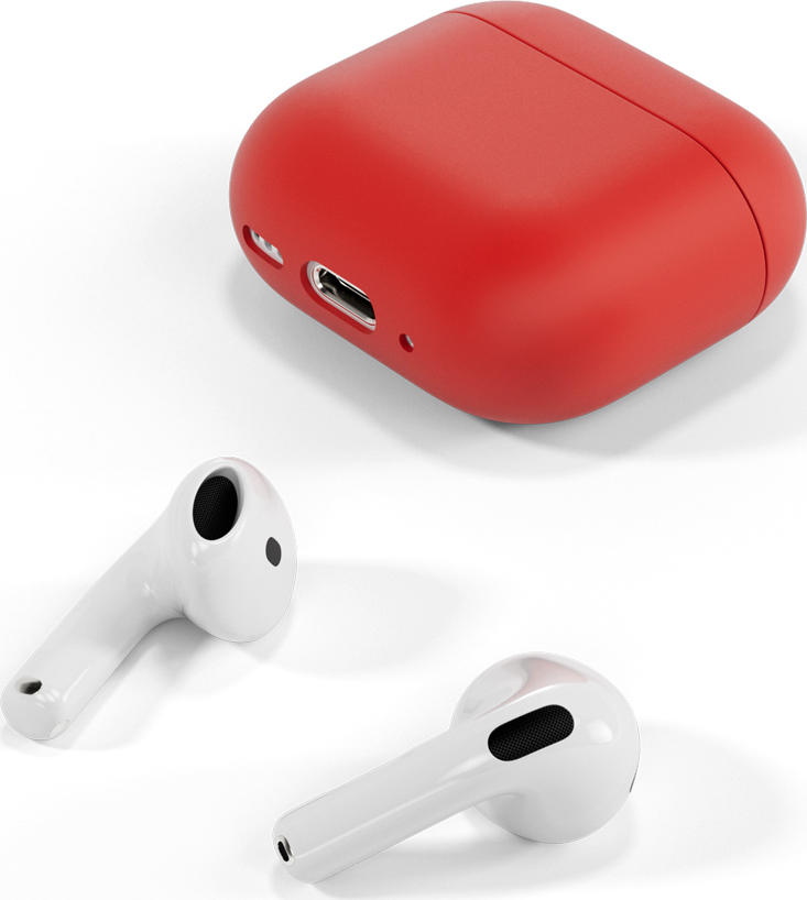 Epico silikonové pouzdro pro AirPods 4 - červená