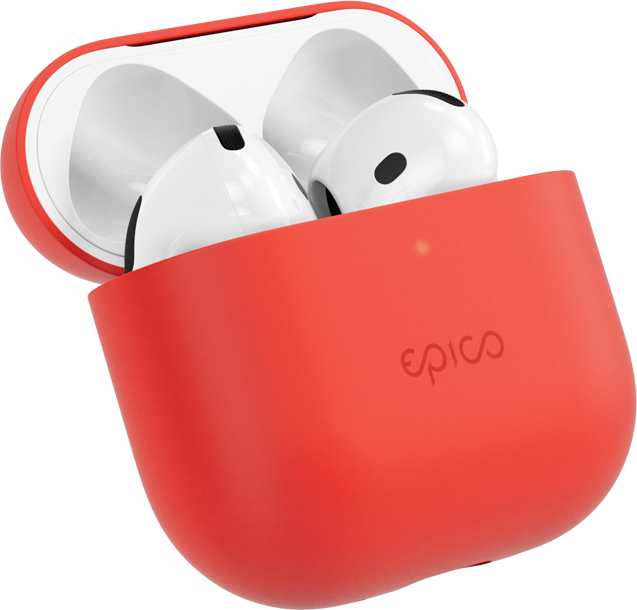 Epico silikonové pouzdro pro AirPods 4 - červená