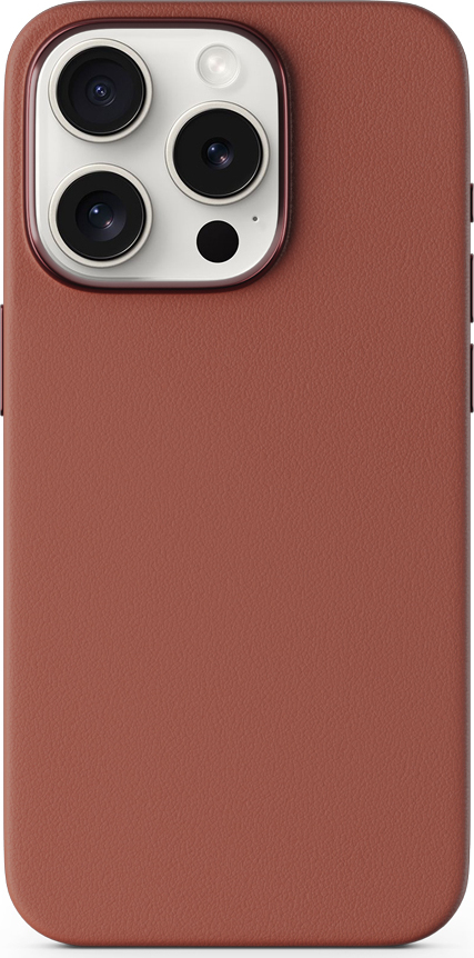 Epico Mag+ kožený kryt iPhone 15 Pro Max - hnědá