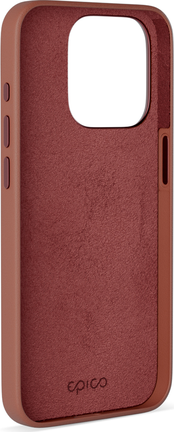 Epico Mag+ kožený kryt iPhone 15 Pro Max - hnědá