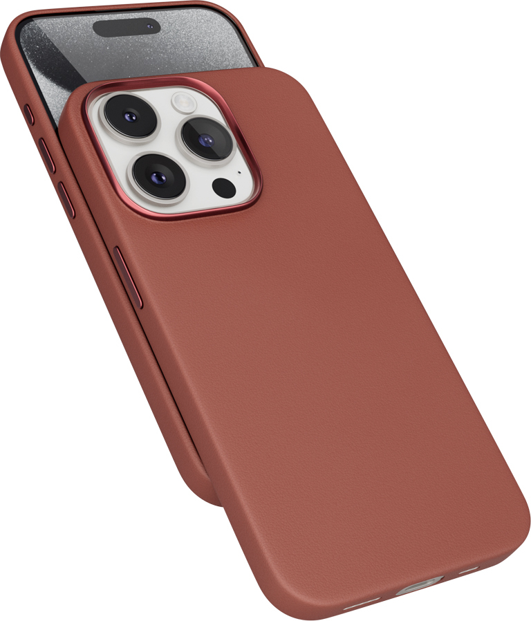 Epico Mag+ kožený kryt iPhone 15 Pro Max - hnědá
