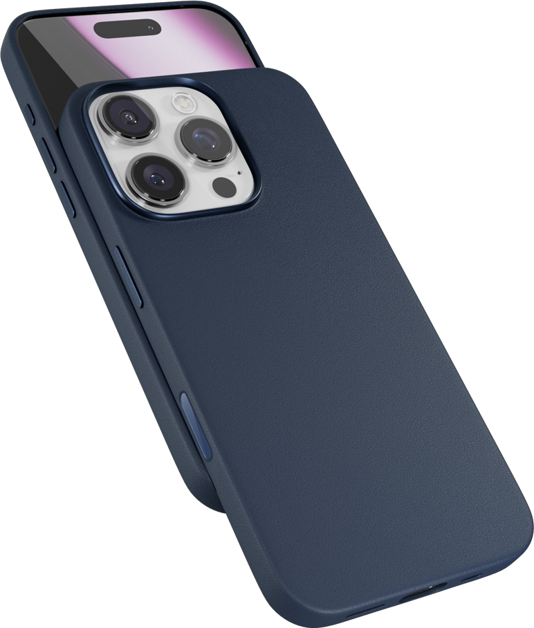Epico Mag+ kožený kryt iPhone 16 Pro Max - modrá