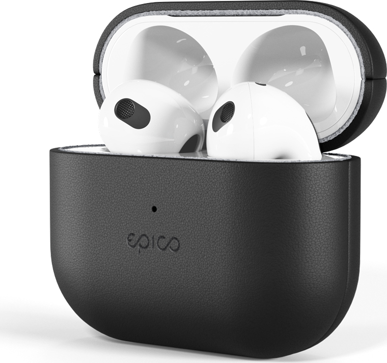 Epico Leather Case Airpods 3 - černá