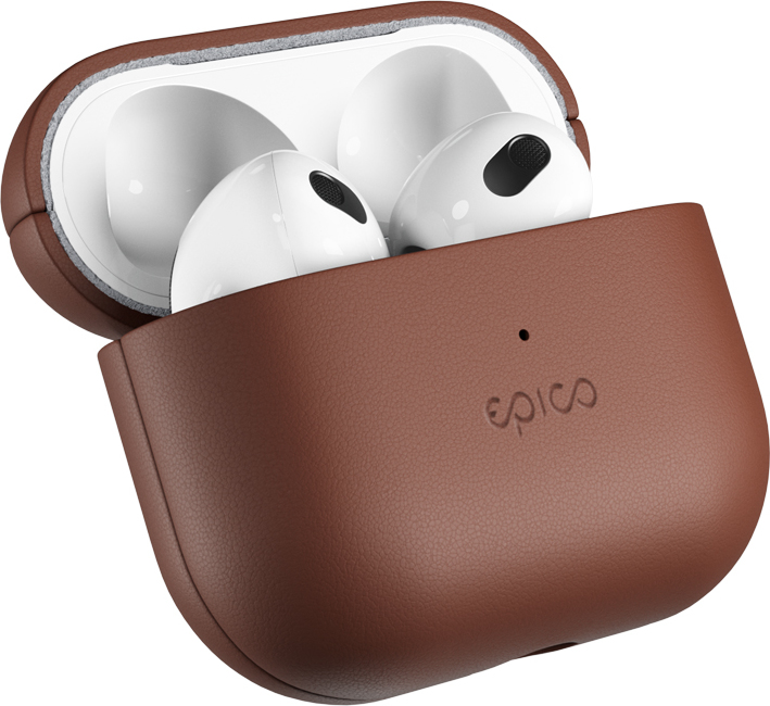 Epico Leather Case Airpods 3 - hnědá