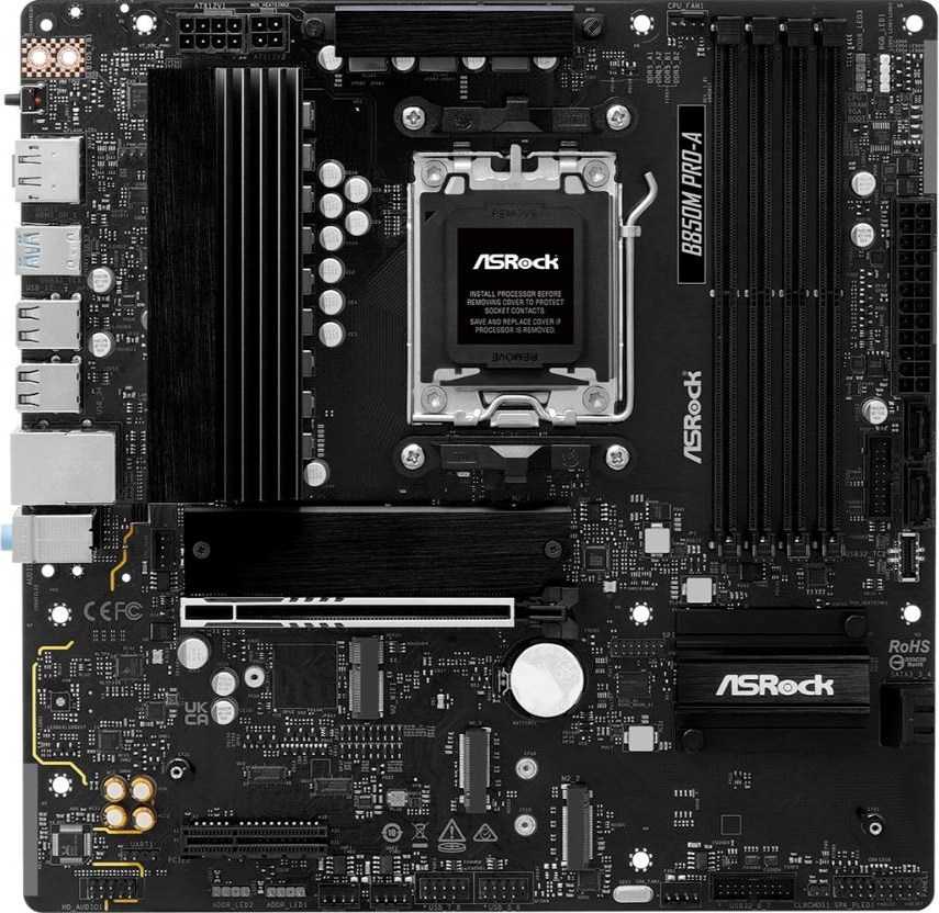 ASRock MB Sc AM5 B850M PRO-A, AMD B850, 4xDDR5, 1xDP, 1xHDMI, mATX