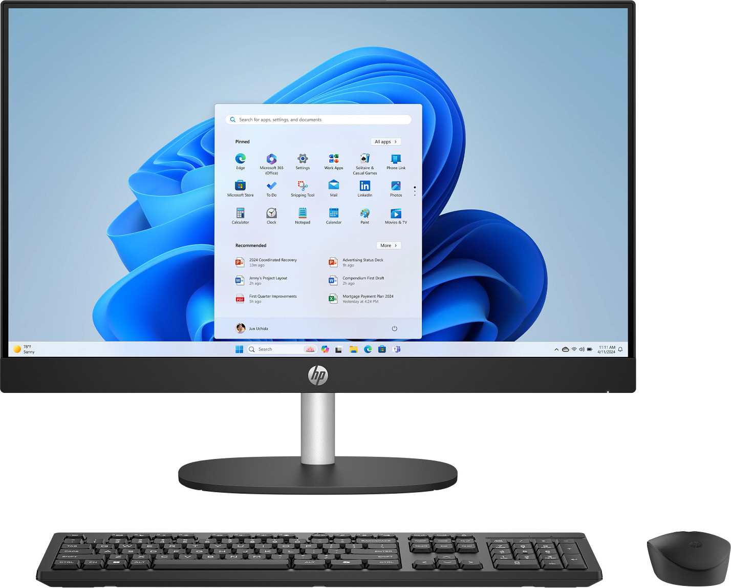 HP Inc. HP AiO 24-cr2007nc, 24" FHD, Ultra7 255U, RAM 32GB DDR5, SSD 1TB, Win 11 Home, GamePass 3měsíce zdarma